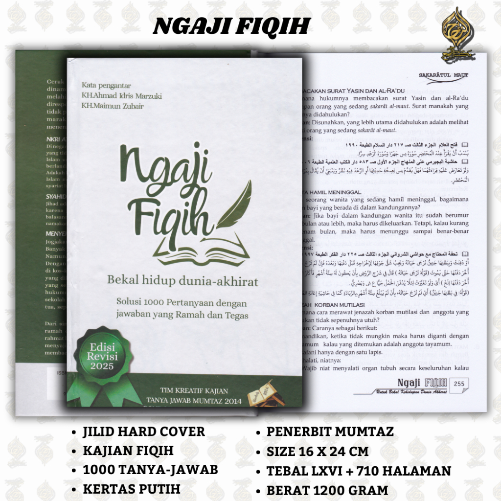Buku Ngaji fikih bekal Hidup Dunia Akhirat Sampul Hard Cover (kumpulan tanya Jawab Hukum Syariat dan