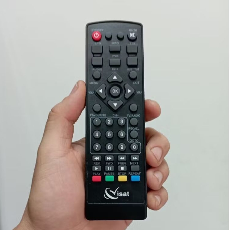 Remote Remot Set Top Box STB DVB-T2 Tanpa Setting Visat-U1 Digital TV