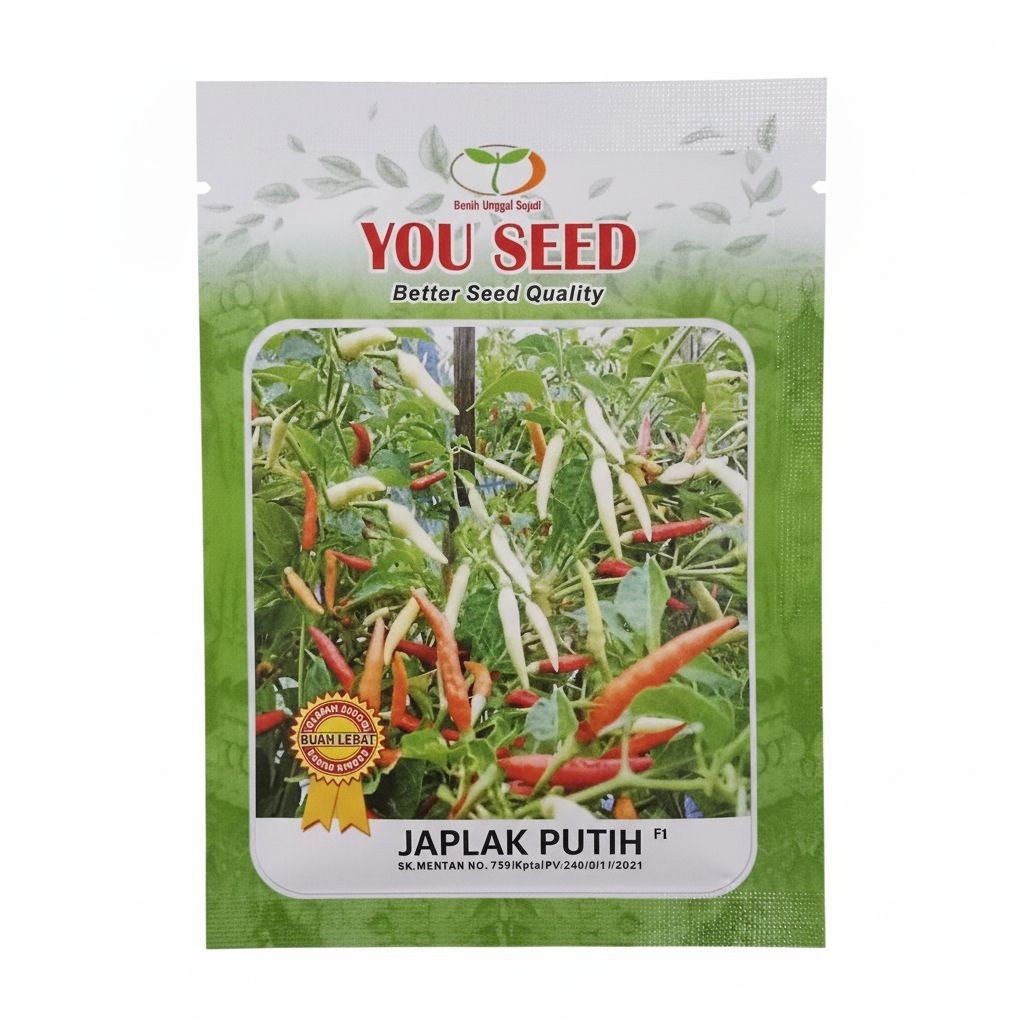 Benih SP Cabe Rawit putih JAPLAK PUTIH isi 500 Biji Bibit You Seed Small Pouch