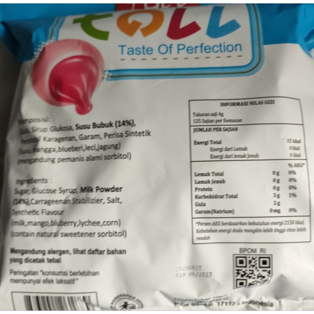 Classica2106 Inkubisc Toll Milk Candy/Permen Susu 500 Gr