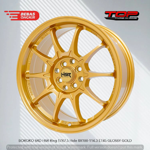 velg hsr boroko srd gold r17 - pelek untuk mobil freed raize alvez avanza ring 17 murah