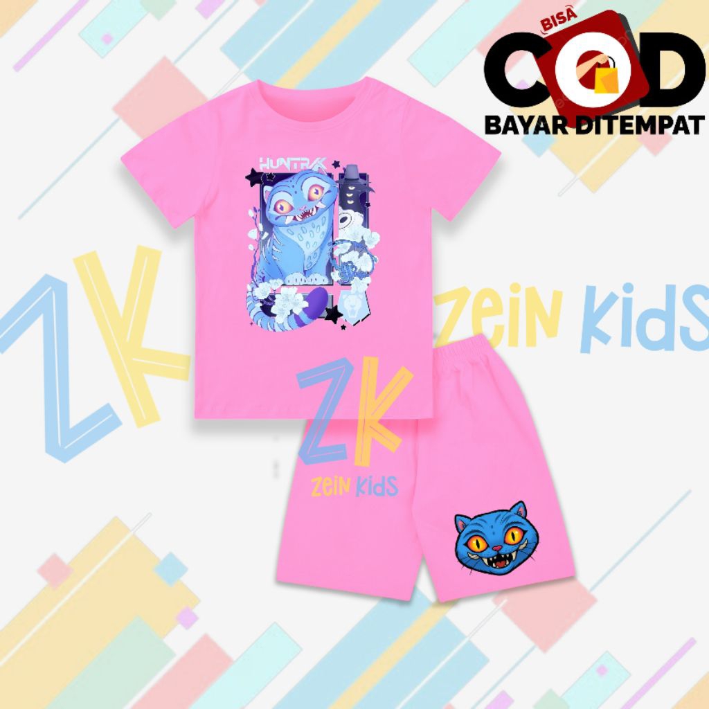 Setelan Kaos Anak Kpop Demon Hunter Derpy - Setelan Baju Anak Kpop Demon Hunter Derpy