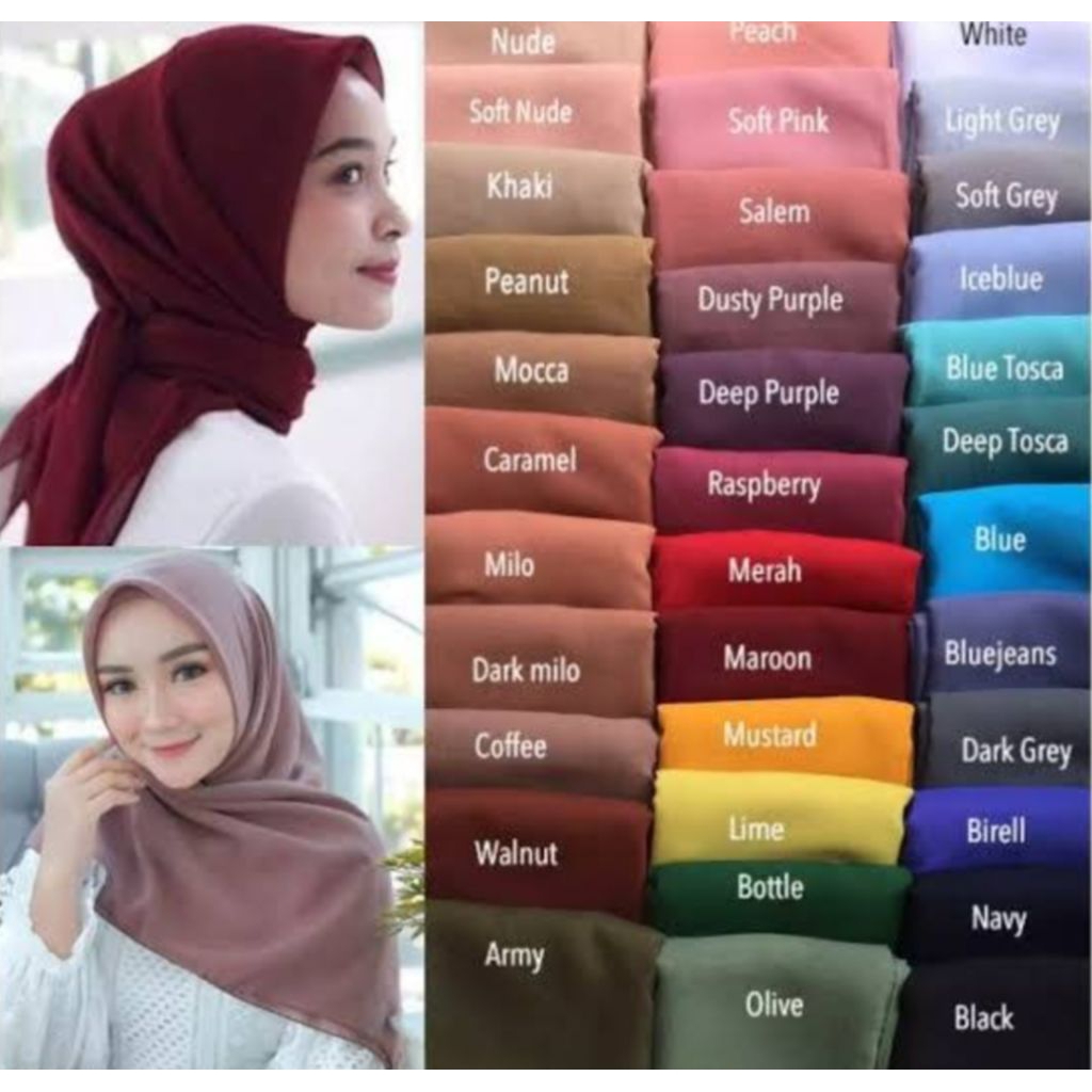 we love we lead the Fashion basic voal syar'i muslim segi empat 130x130