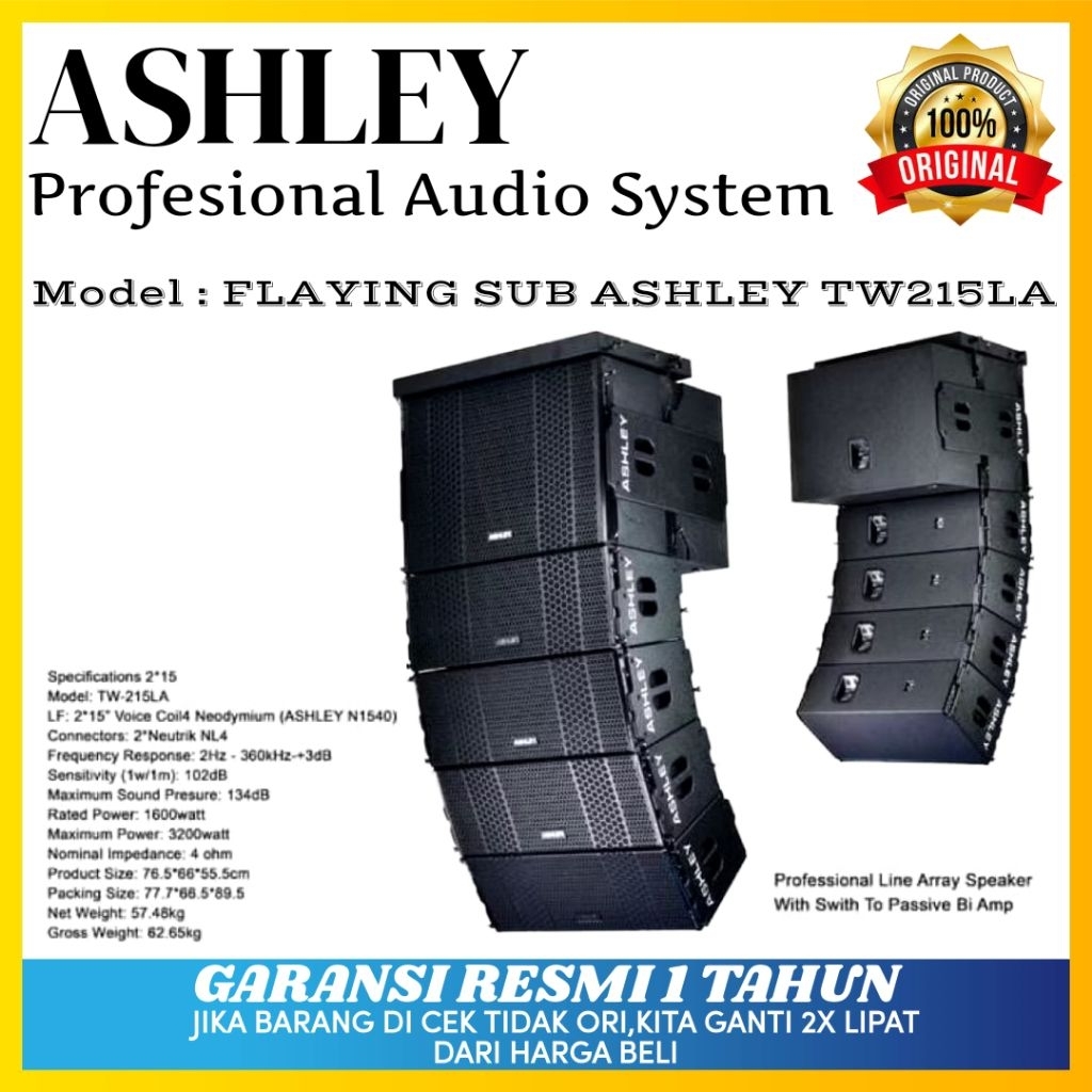 Flaying Subwoofer Ashley Tw215la Original Flaying Subwoofer Ashley 2X15inch