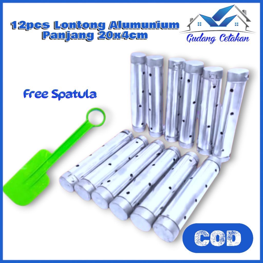Cetakan Lontong Aluminium Panjang 20x4cm Gratis Spatula Plastik/Cetakan Lontong Murah