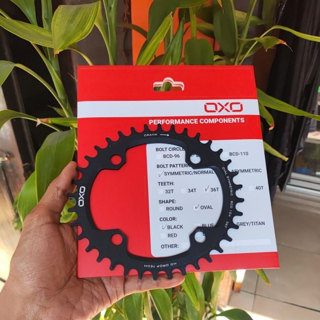 chainring oval bcd 104 symetris oxo chainring crank oval narrow wide 36t