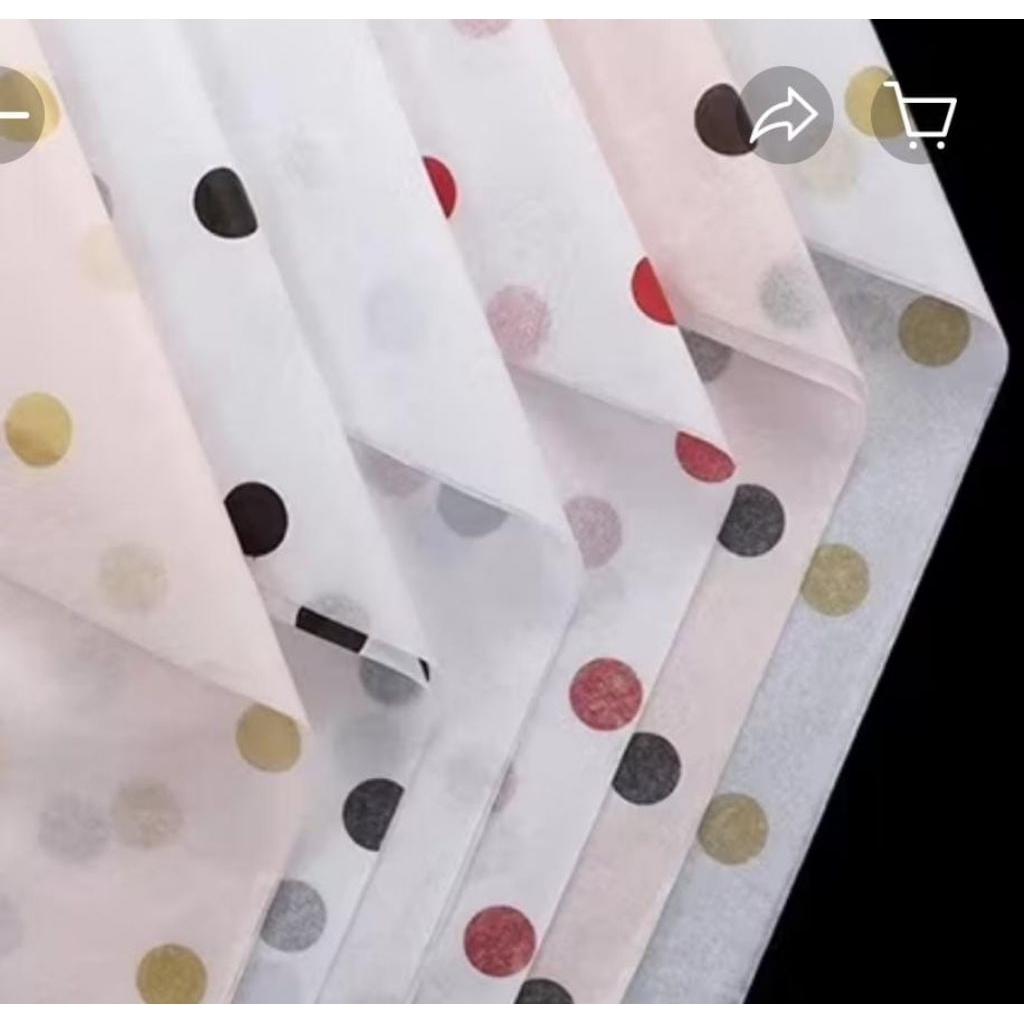 FREE PACKING Kertas Buket Polkadot Wrapping paper lembaran Kertas Buket bunga tissue cotton premium 