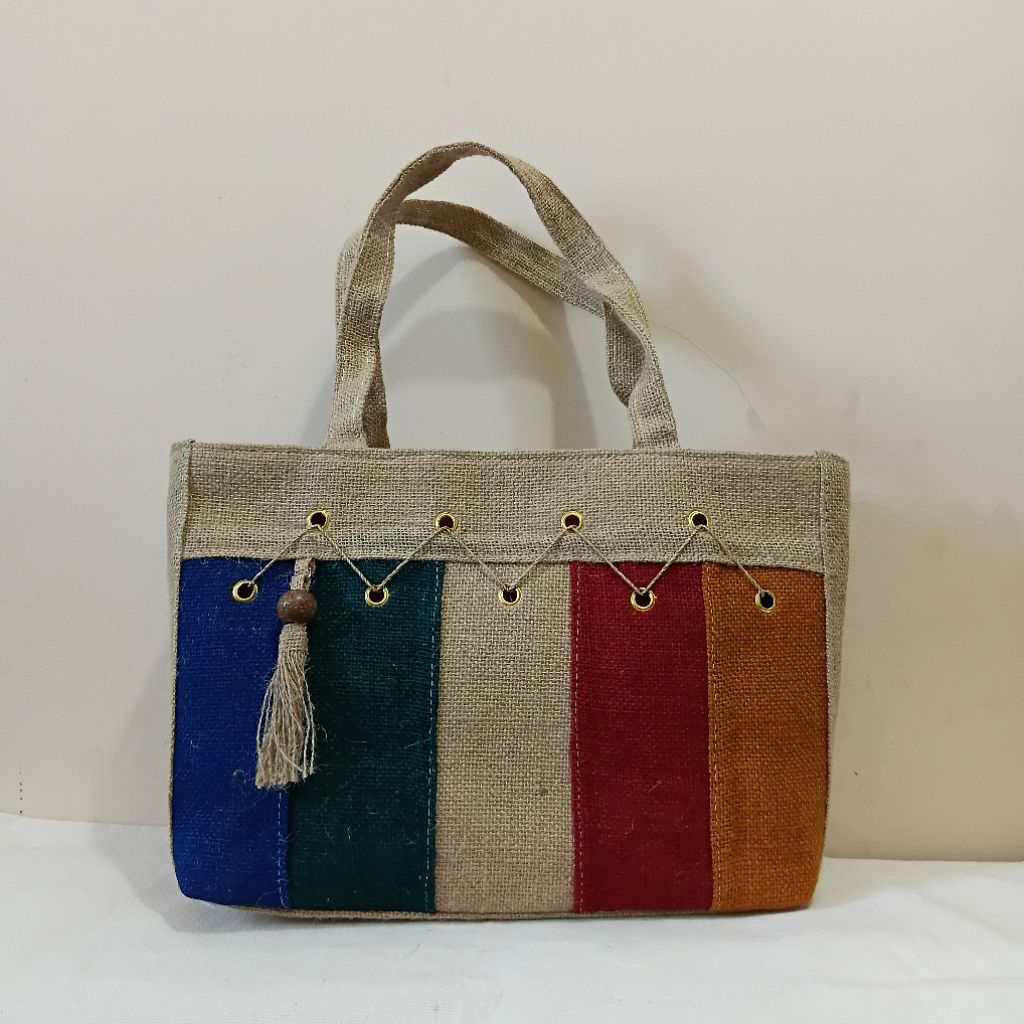 Tas goni pelangi / Tas kain goni / Totebag goni / soulder bag / Tas bahu wanita / Tas wanita