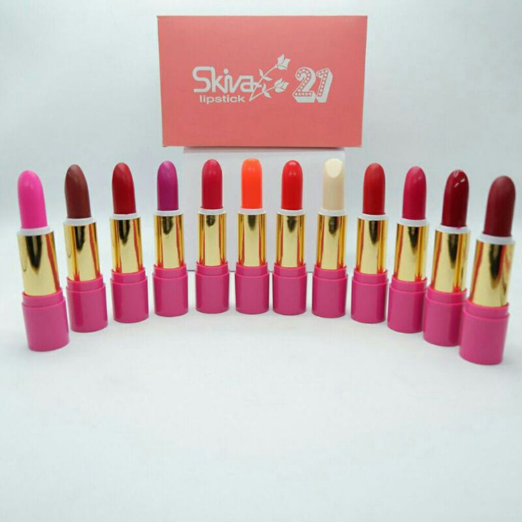 Skiva Lipstik21 (12pcs) ,, Lusinan Lipstik Skiva21 Original BPOM