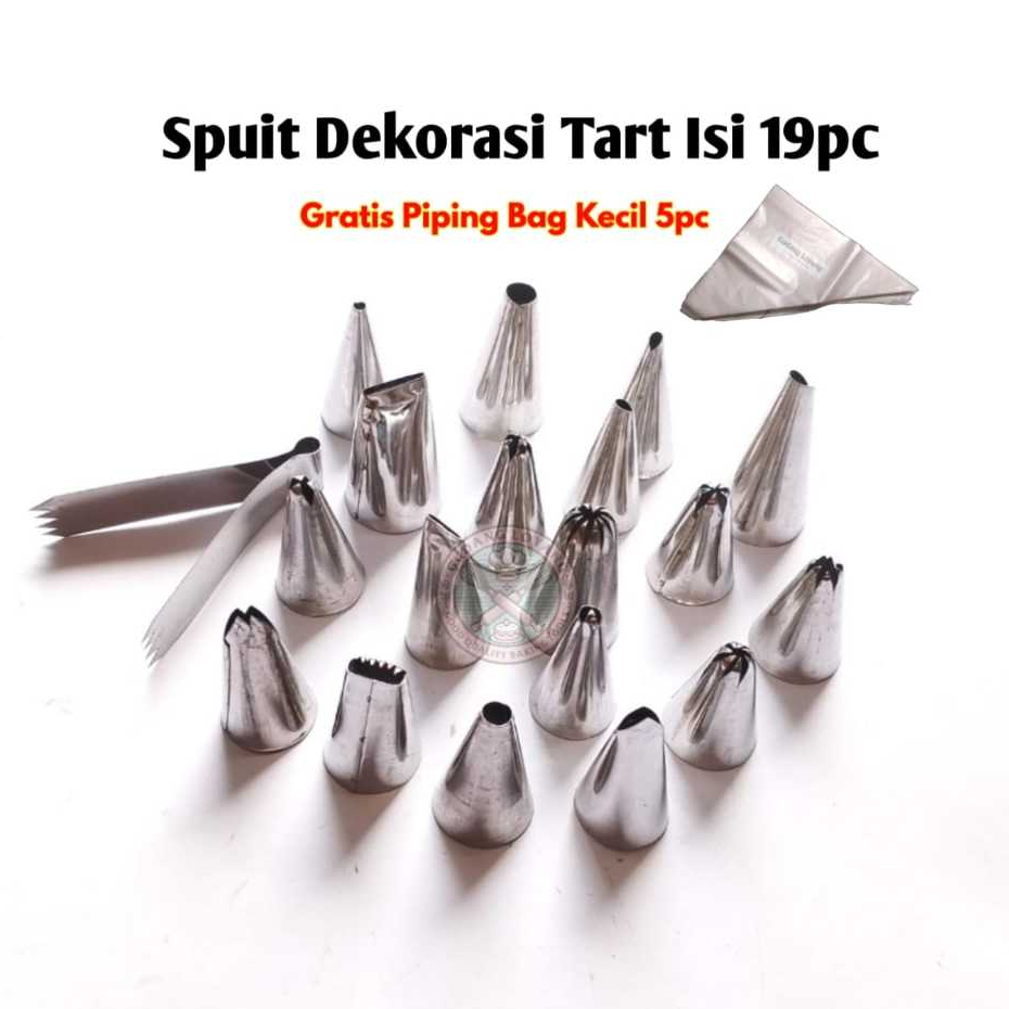 SPUIT TART FREE PIPPING MOTIF LENGKAP SPUIT DEKORASI KUE SEMPRIT