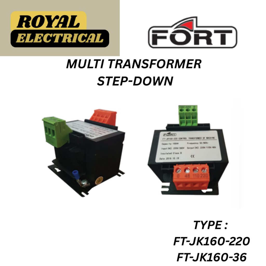 FORT MULTI TRANSFORMER 160VA / 380/220VAC / TERMINAL BLOCK - Type FT-JK160-220 / FT-JK160-36
