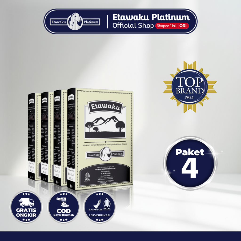 Paket Istimewa 4 Box Etawaku Platinum / Susu Etawaku Platinum