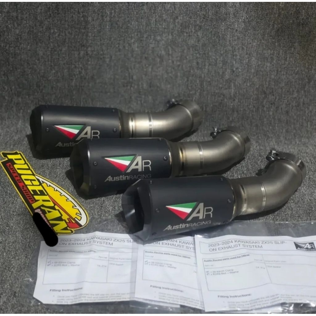 KNALPOT SLIP ON AUSTIN RACING V3 MINI KAWASAKI ZX25R ORIGINAL