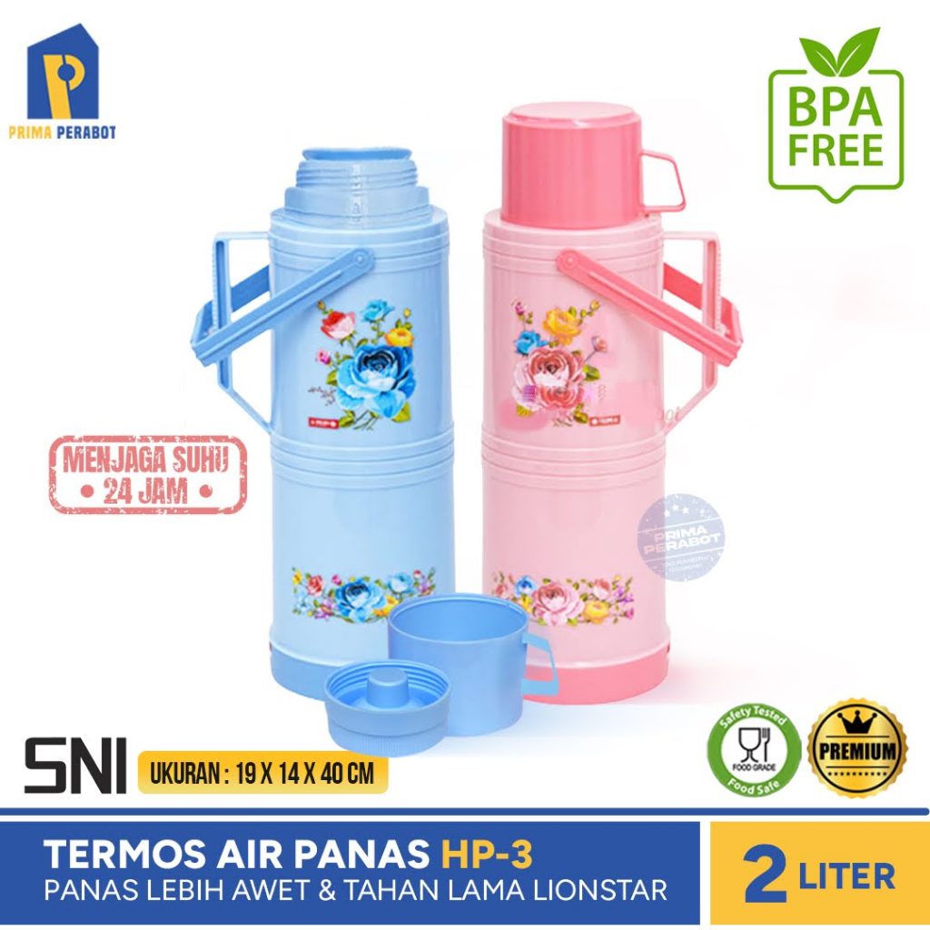 Termos Air Panas Vacuum Flask 2 Liter LION STAR HP-3