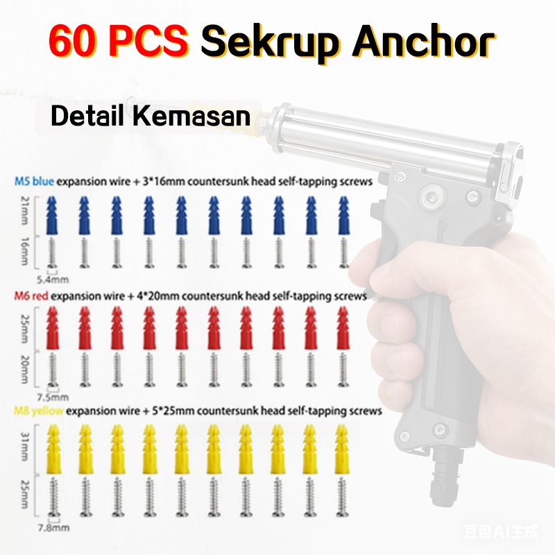 【SEKRUP GYPSUM】Sekrup Ekspansi untuk Papan Gypsum - Gypsum Screws Anchor, Cocok untuk Plafon & Parti