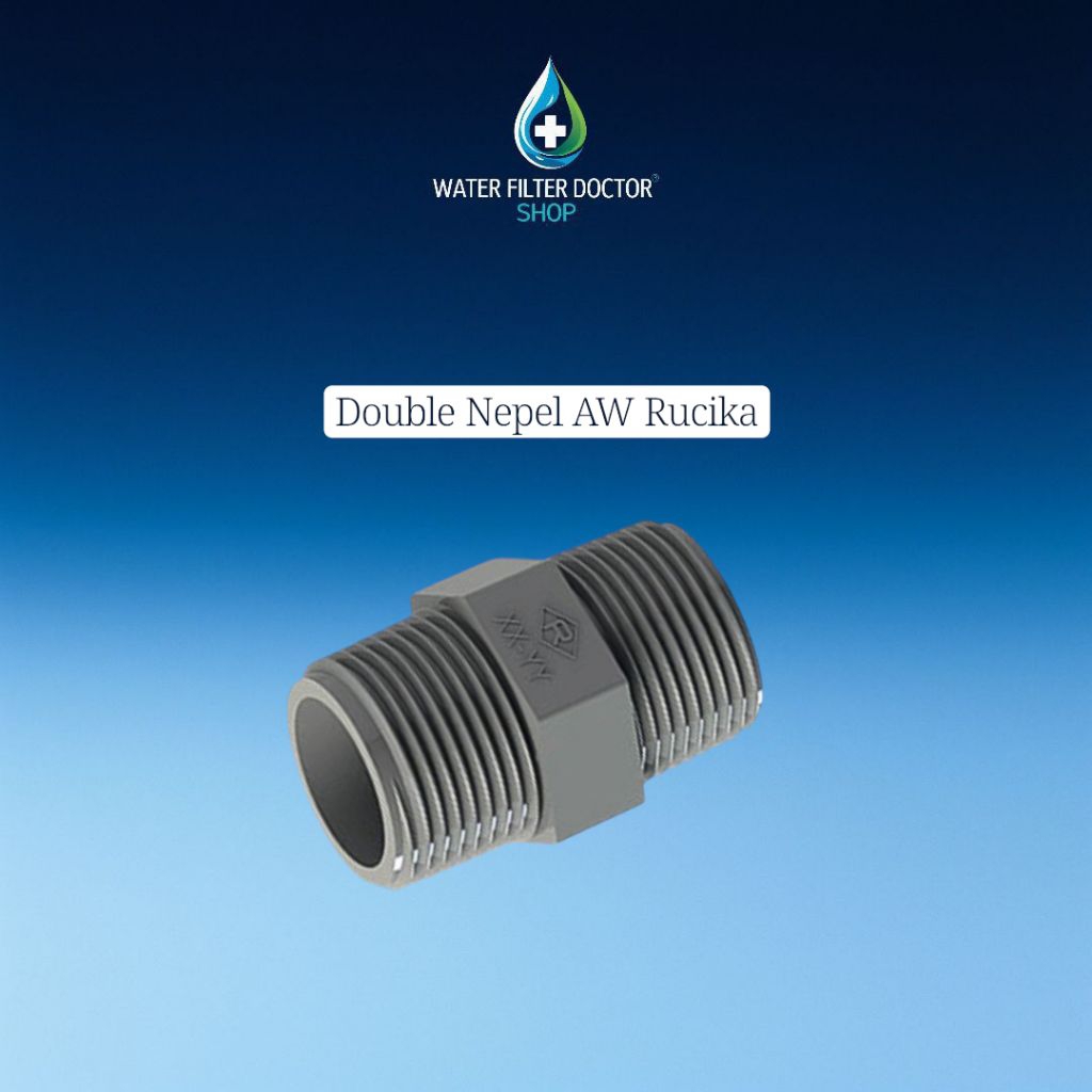 Double Nepel 1/2" Atau 3/4" - AW Rucika