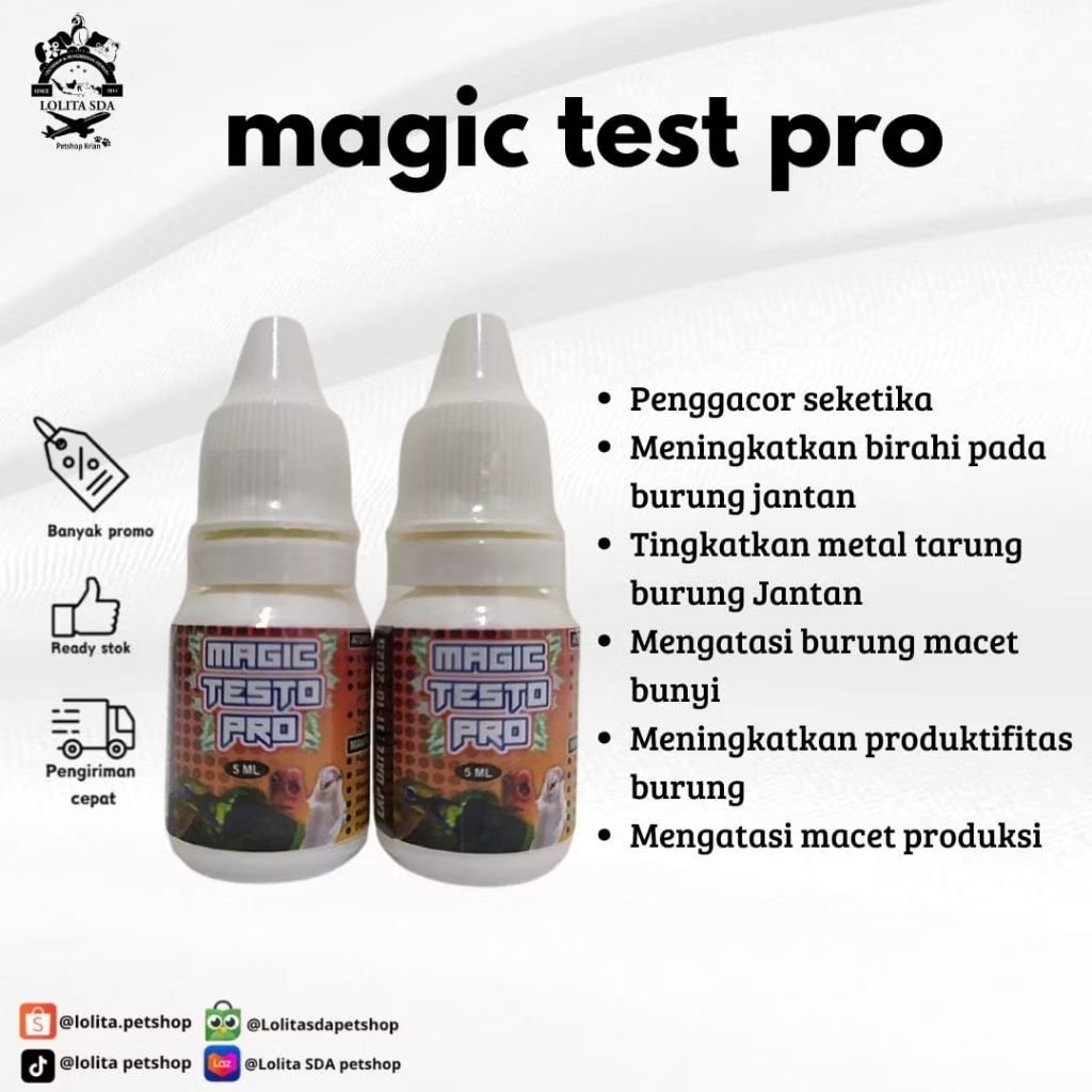 Magic Testo Pro suplemen penggacor burung berkicau magic kicau vitamin