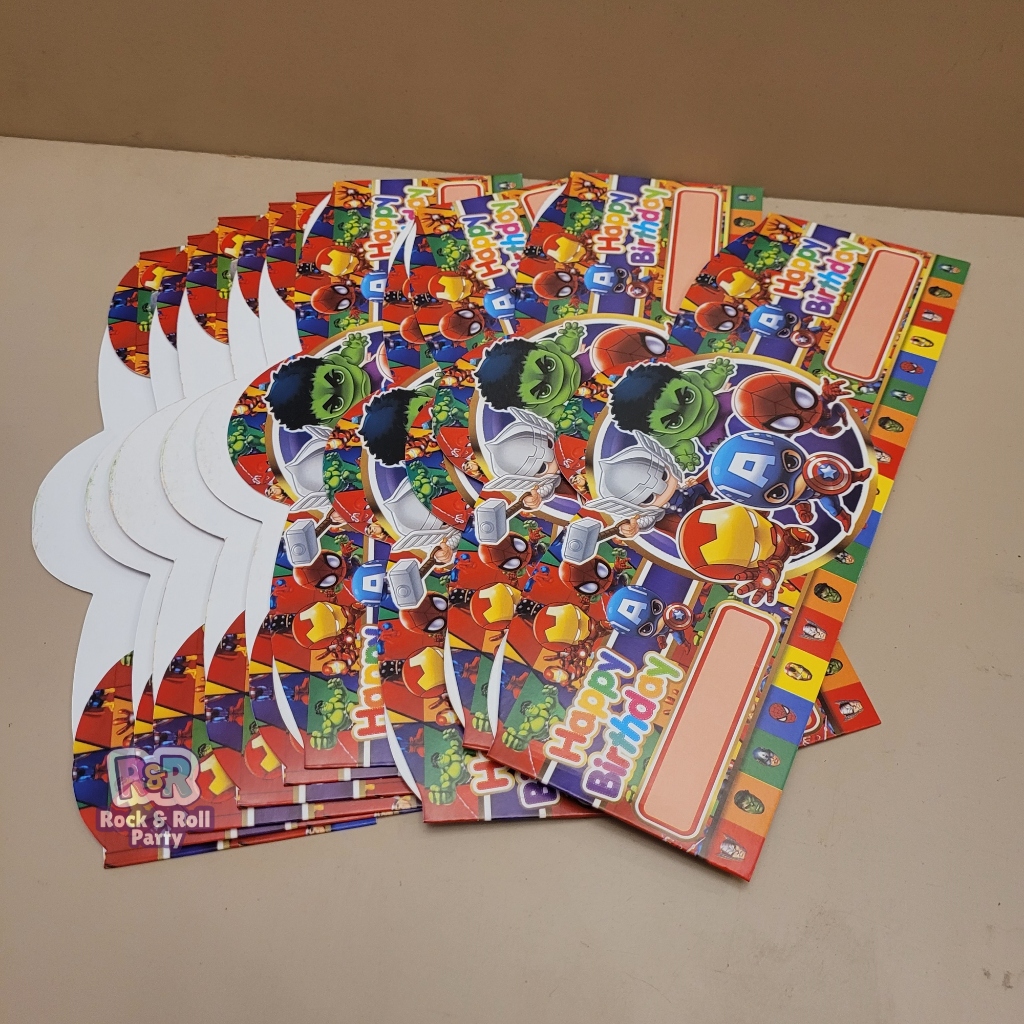 Topi Kertas Ulang Tahun Karakter Animasi Topi Karton Karnival 158/159/160