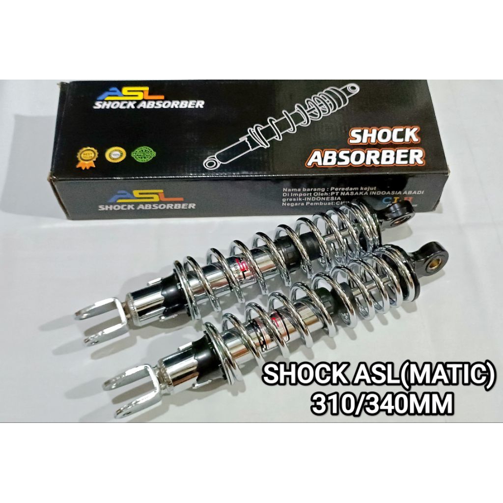 SHOCK BELAKANG ASL MATIC UK*310/340MM ASL(CROME)