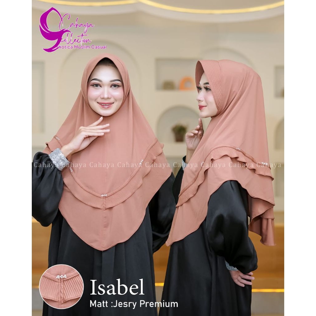 HIJAB CAHAYA ISABEL//HIJAB JERSY INSTAN//HIJAB DEWASA