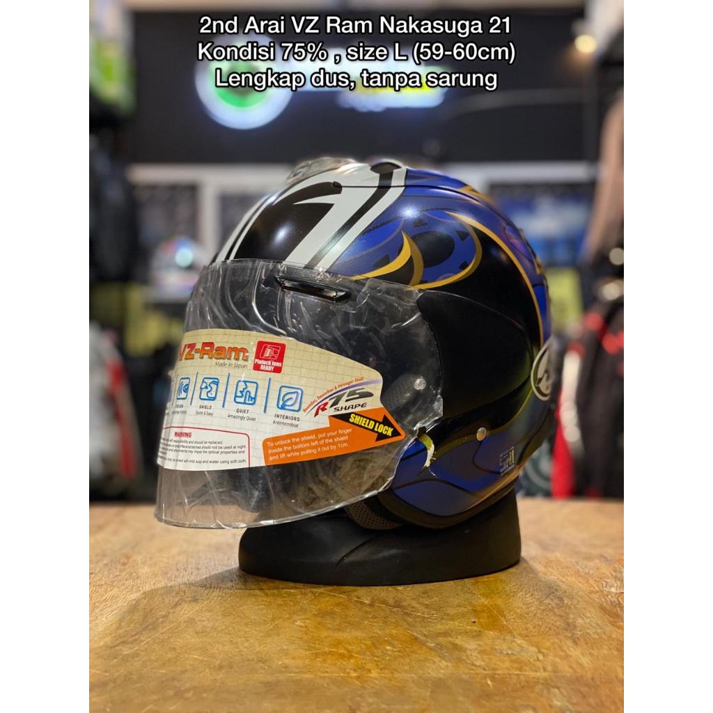2ND Arai VZ Ram Nakasuga 21 size L Arai Second VZ Ram Nakasuga Helm Arai bekas Preloved