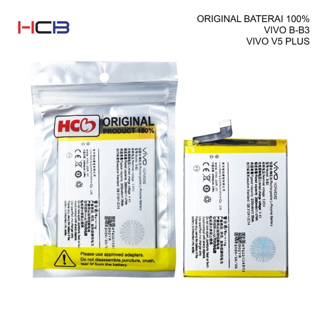 ORIGINAL BATERAI 100% VIVO V5 PLUS/V5+/BATERAI VIVO B-B 3