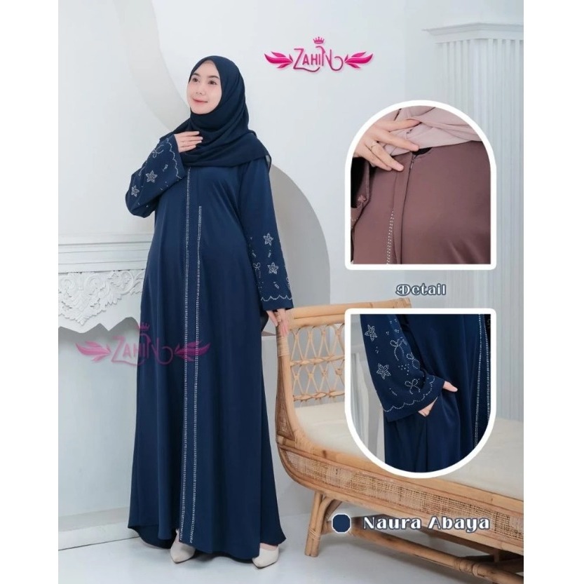Naura abaya gamis wanita terbaru only navy