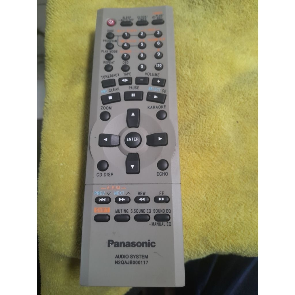 remote compo audio panasonic 5disc