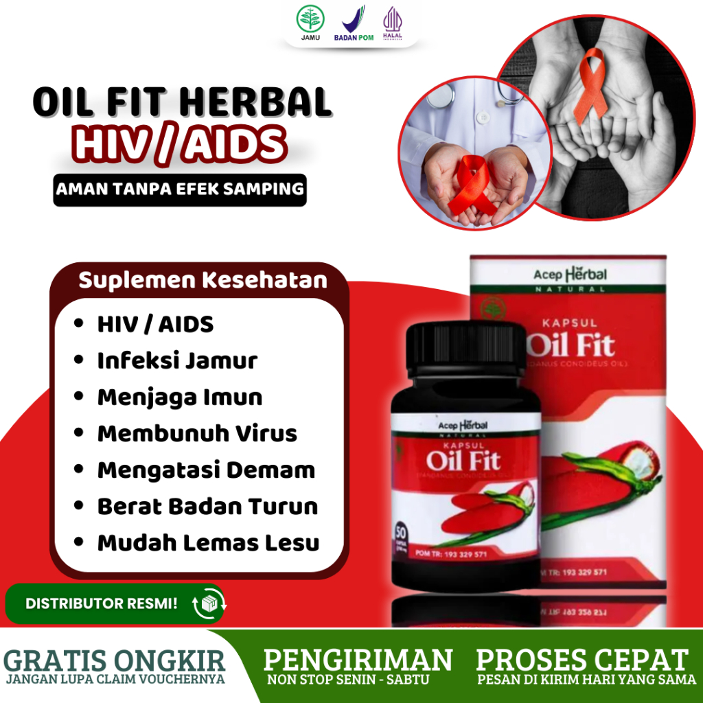 Obat HIV AIDS Suplemen Pendamping HIV Infeksi Virus - Oil Fit 50 Kapsul Aman Tanpa Efek Samping