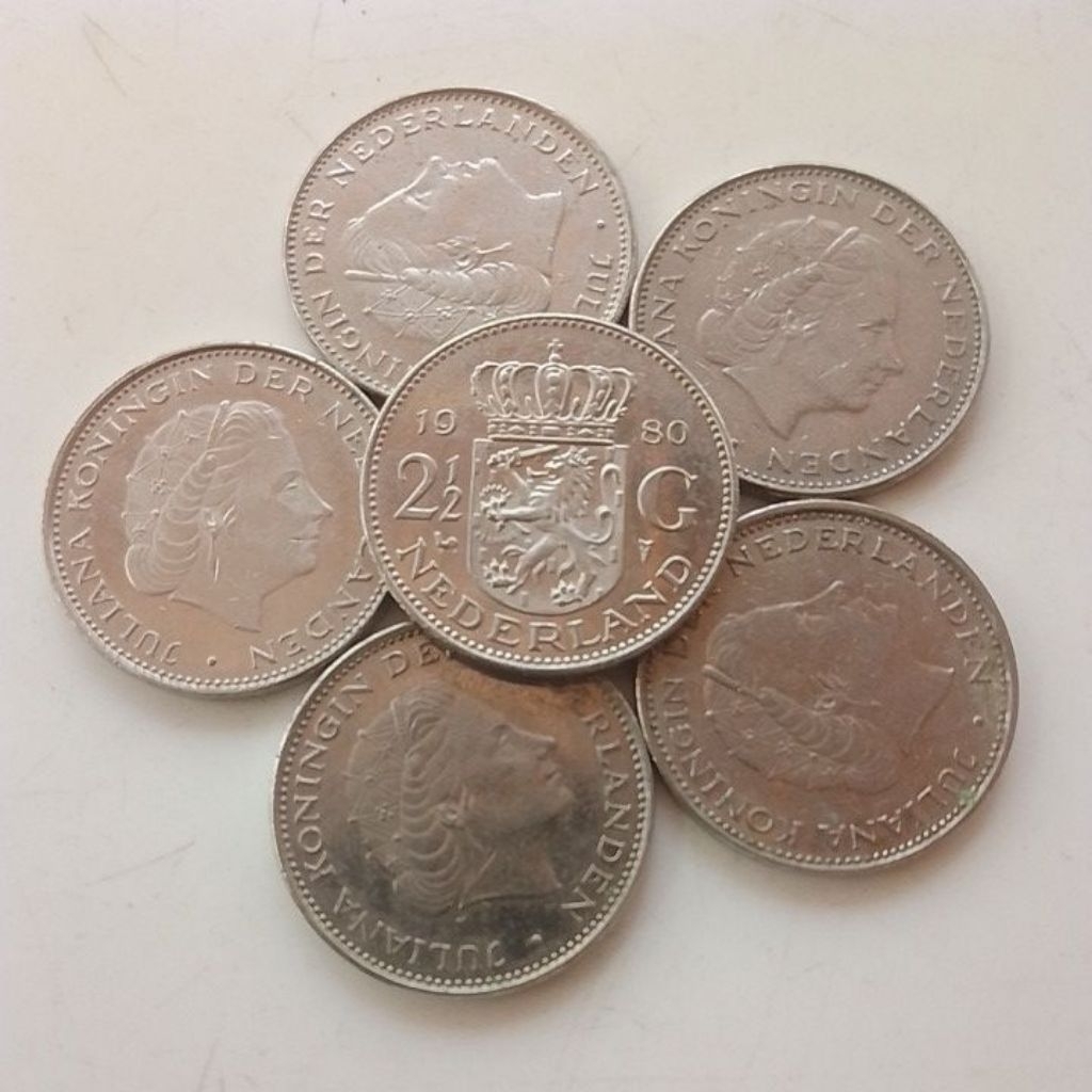 ORIGINAL UANG KUNO KOIN 2½ GULDEN JULIANA