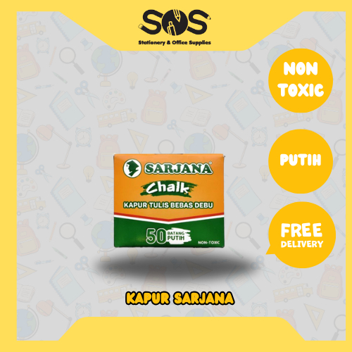 Kapur Tulis SARJANA Warna PUTIH 1 Box