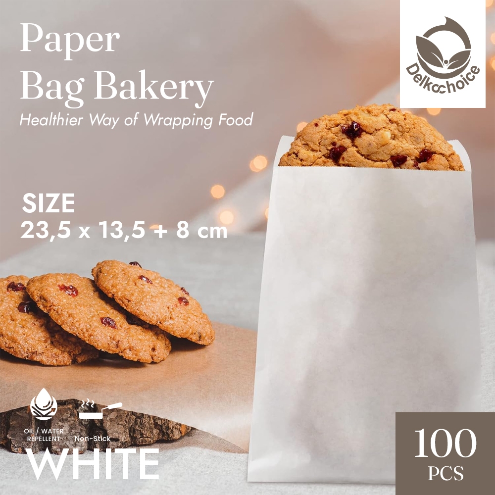 PAPER BREAD BAG | Kantong Kertas Roti | Paper Bag WHITE | Kemasan Kertas Makanan