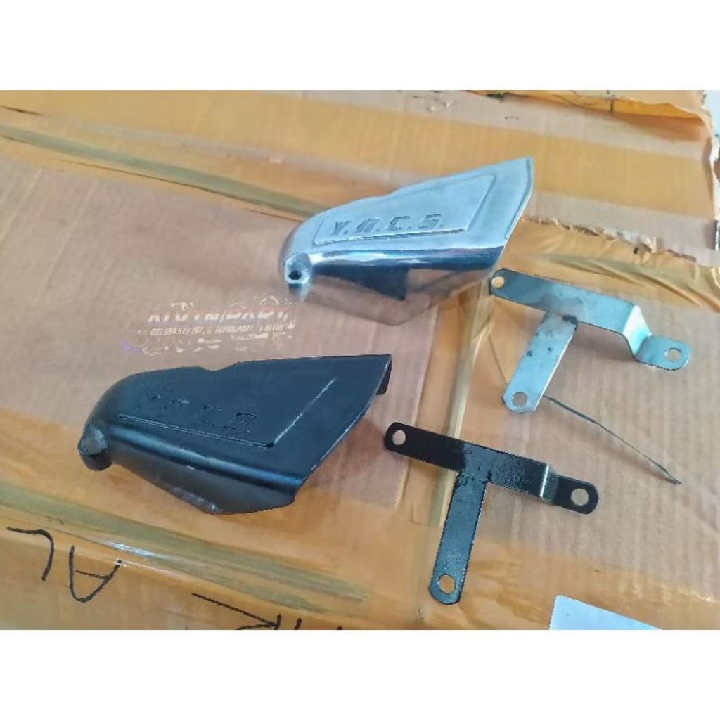 KOVER BLOK MESIN COVER AIR SCOOP YRCS BYSON SET BREKET PNP HONDA CB GL MEGAPRO TIGER
