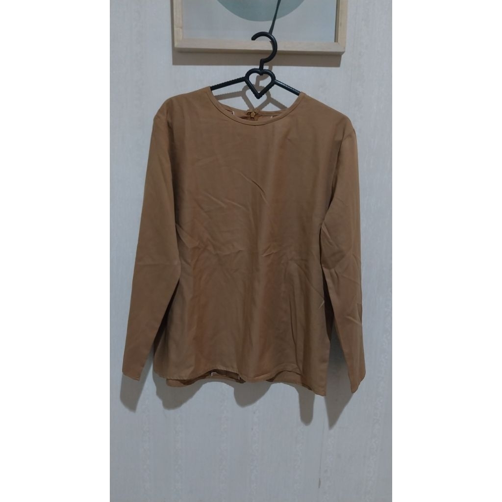 Blouse Wanita warna Brown - Katun Toyobo