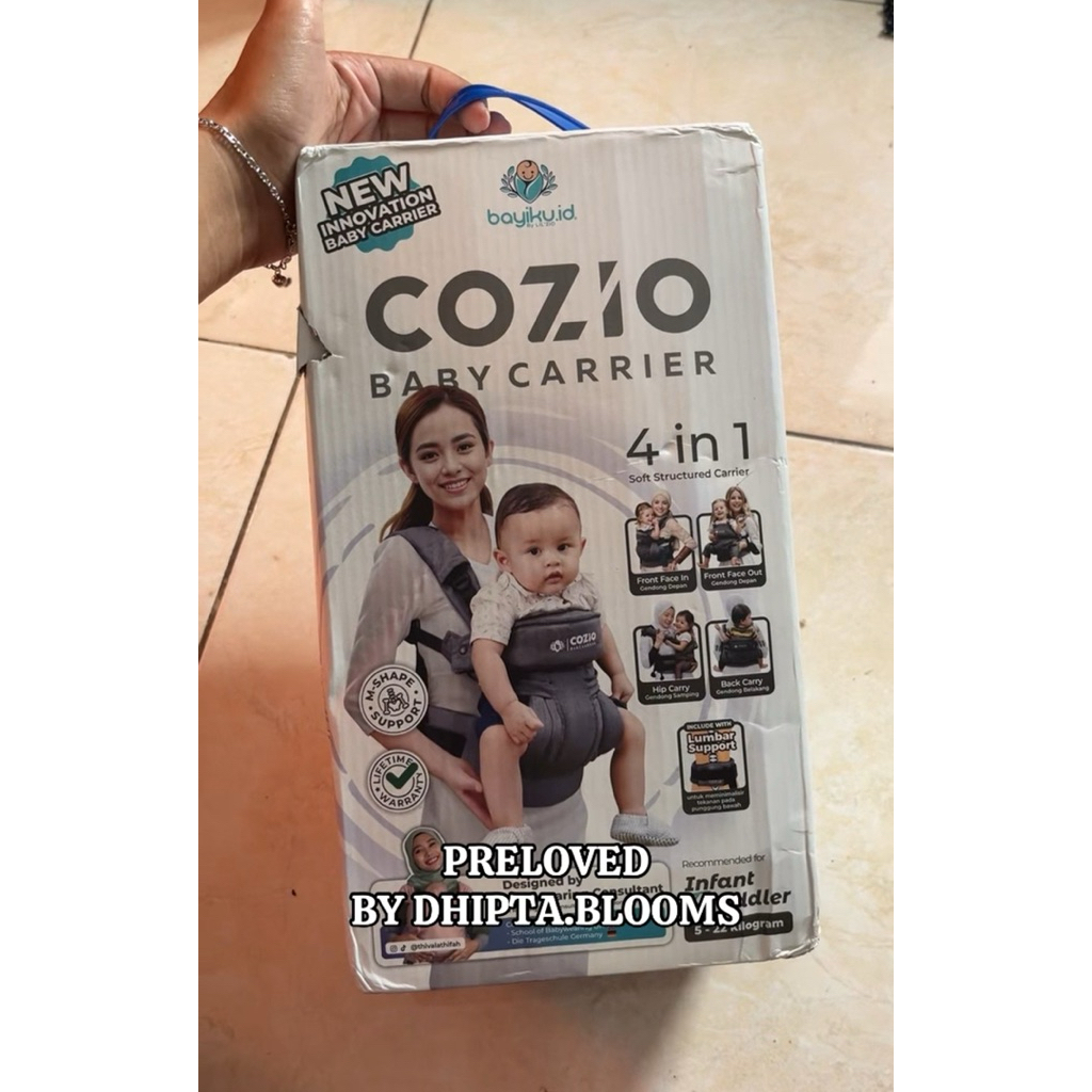 Preloved New Ex Kado Cozio baby carrier black