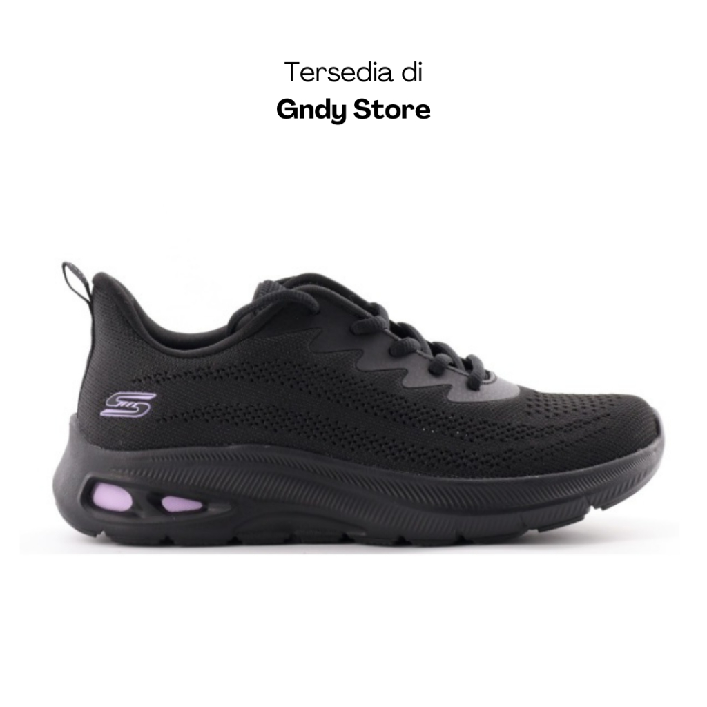 Sepatu Sneakers Wanita Skechers Bobs Unity Sleek 117441/BBK Full Black Women