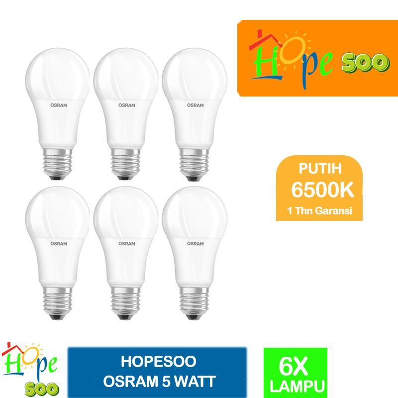 HopeSoo OSRAM Lampu Bohlam LED 5 Watt Putih ISI 6PCS