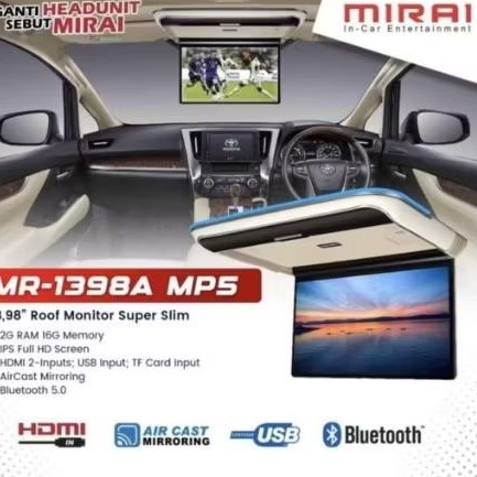 Tv roof Mirai MR-1398 Roof monitor
13in Mp5 Usb/Hdmi