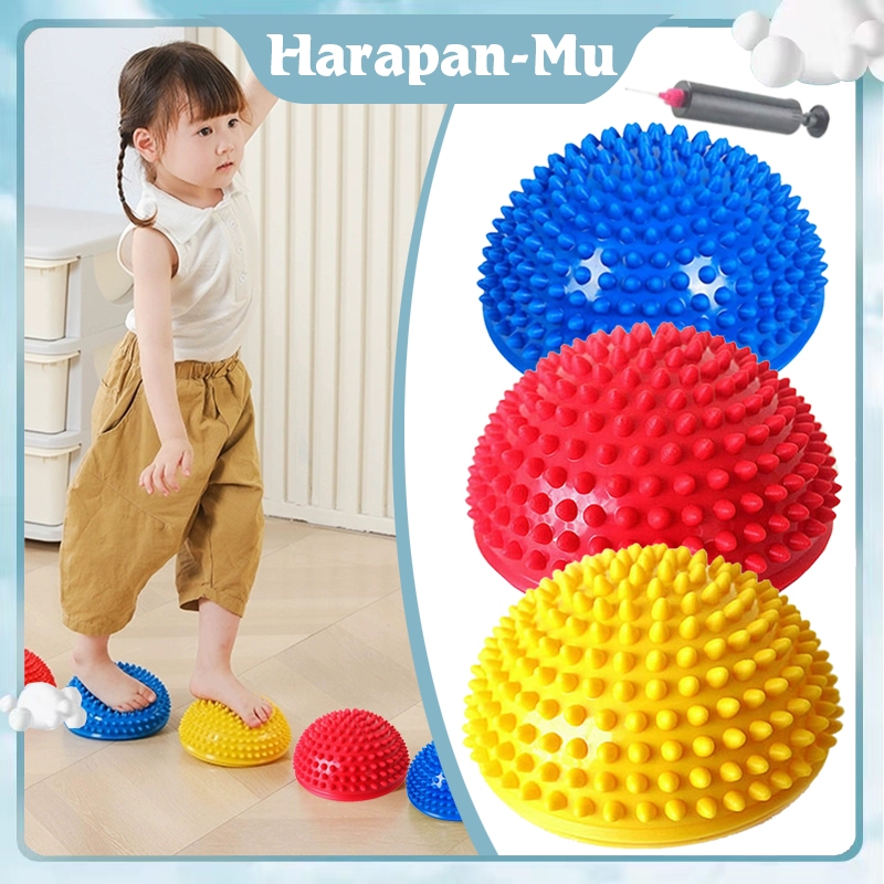 Ball Balance Half Inflatable Ball Yoga Alat Latihan Keseimbangan