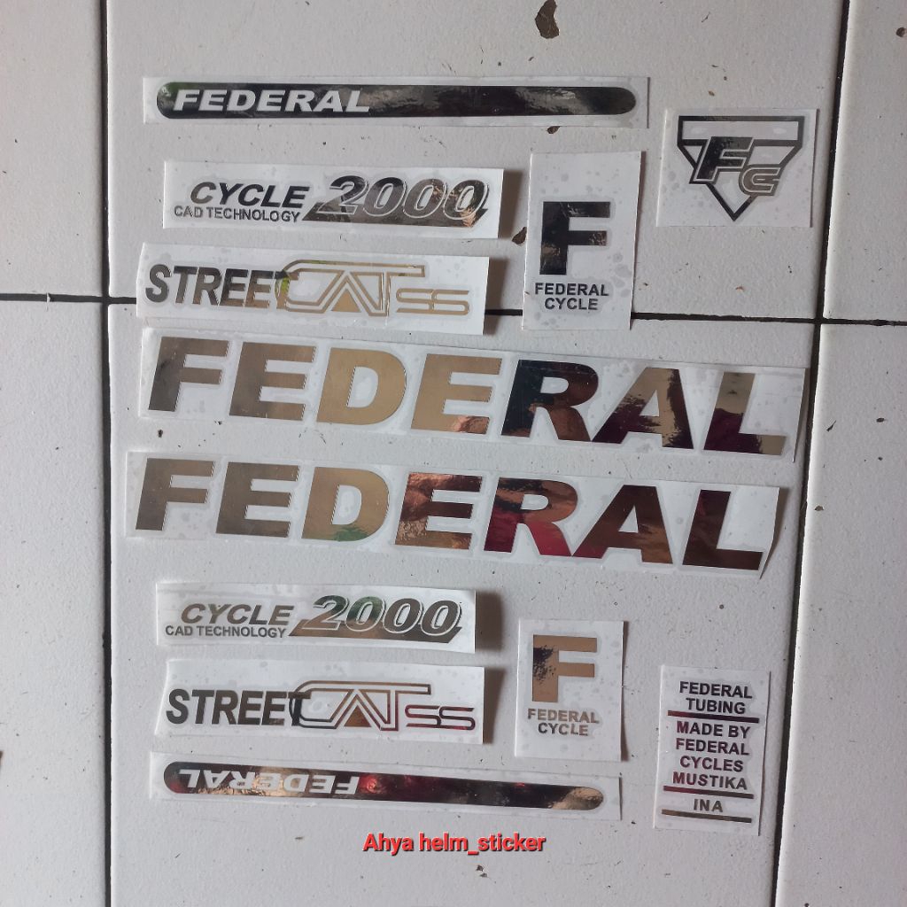 Cutting sticker sepeda FEDERAL FC 2000 STREET CAT FEDERAL CITY CAT FEDERAL LADY CAT Wild CAT Street 