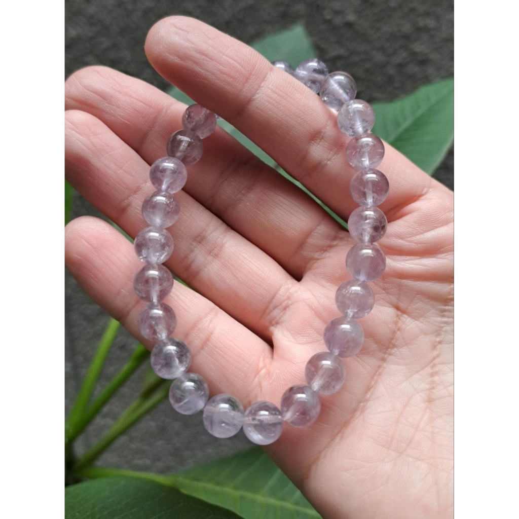 Lavender Amethyst Bracelet - Gelang Batu Alam Asli dengan Sertifikat