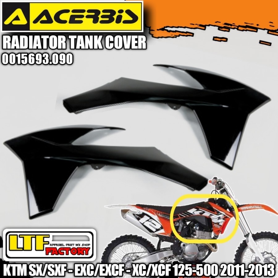 KTM SX SXF - EXC EXCF - XCF XC-W 125 150 200 250 300 350 450 500 2011 2012 2013 - ACERBIS RADIATOR S
