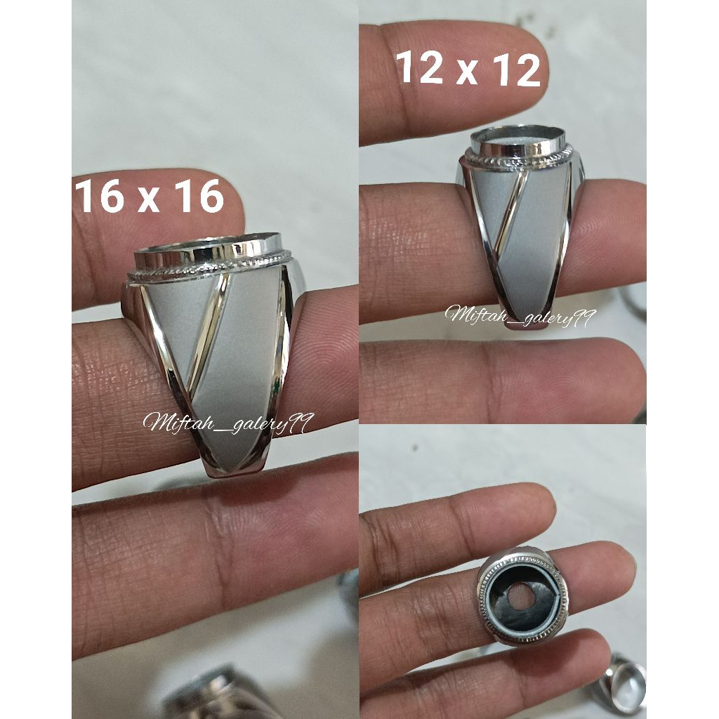 Ring emban Monel handmade 16x16 12x12