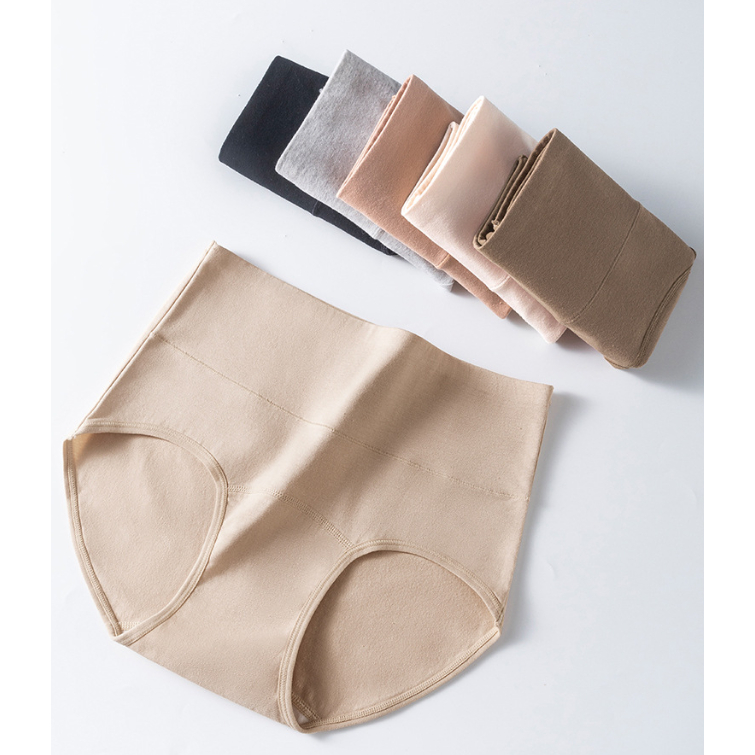 Celana dalam wanita Briefs Seamless High Waist CD Cewe bahan Katun Tinggi SePinggang Seamless Cotton