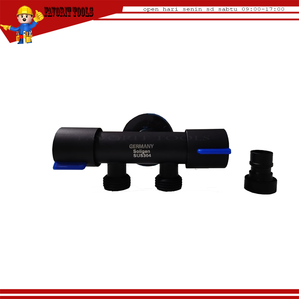 Kran Shower Hitam Soligen 5405 Cabang 2 Soligen