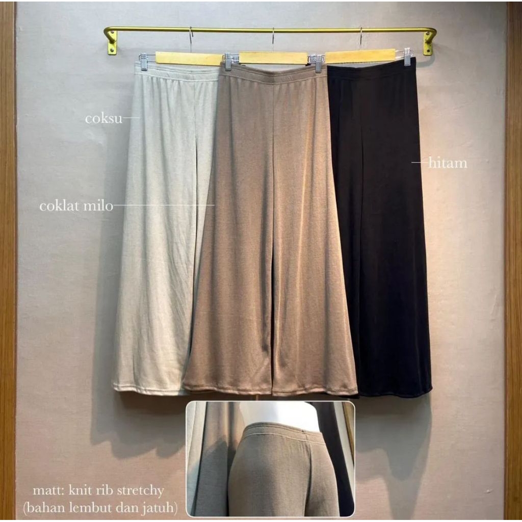Celana Panjang Kulot Rib / Kulot Rib Premium