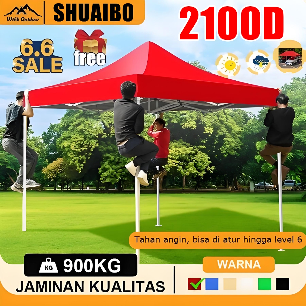 【COD】Tenda Lipat 3x3 Tenda Lipat 2x2 Tenda Bazar 2x3 Tenda Gazebo 1300D Outdoor