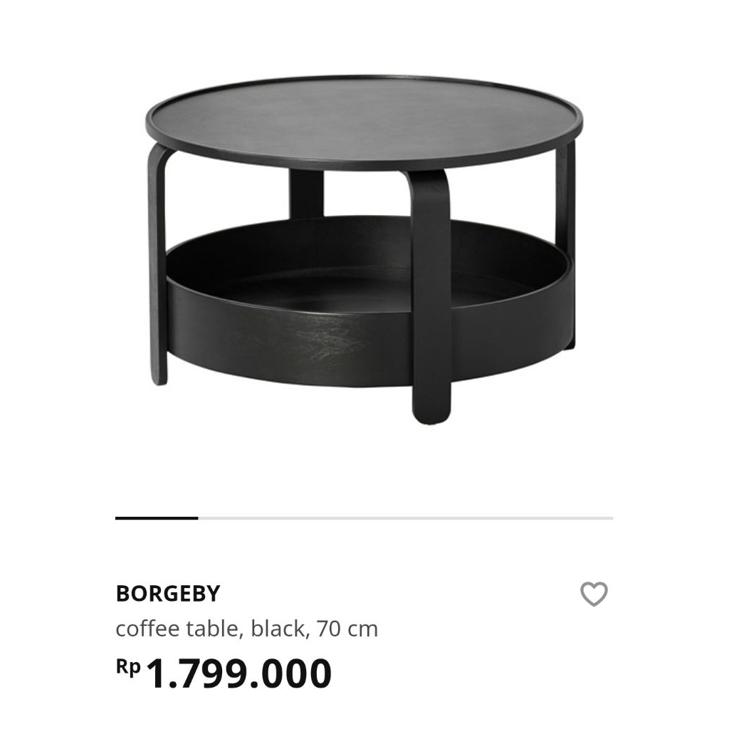 PRELOVED MEJA COFFEE TABLE BORGEBY IKEA