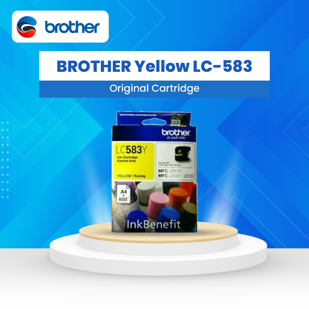 BROTHER Yellow Cartridge LC-583 Original BTD60 BT5000 LC3617 LC462 LC583