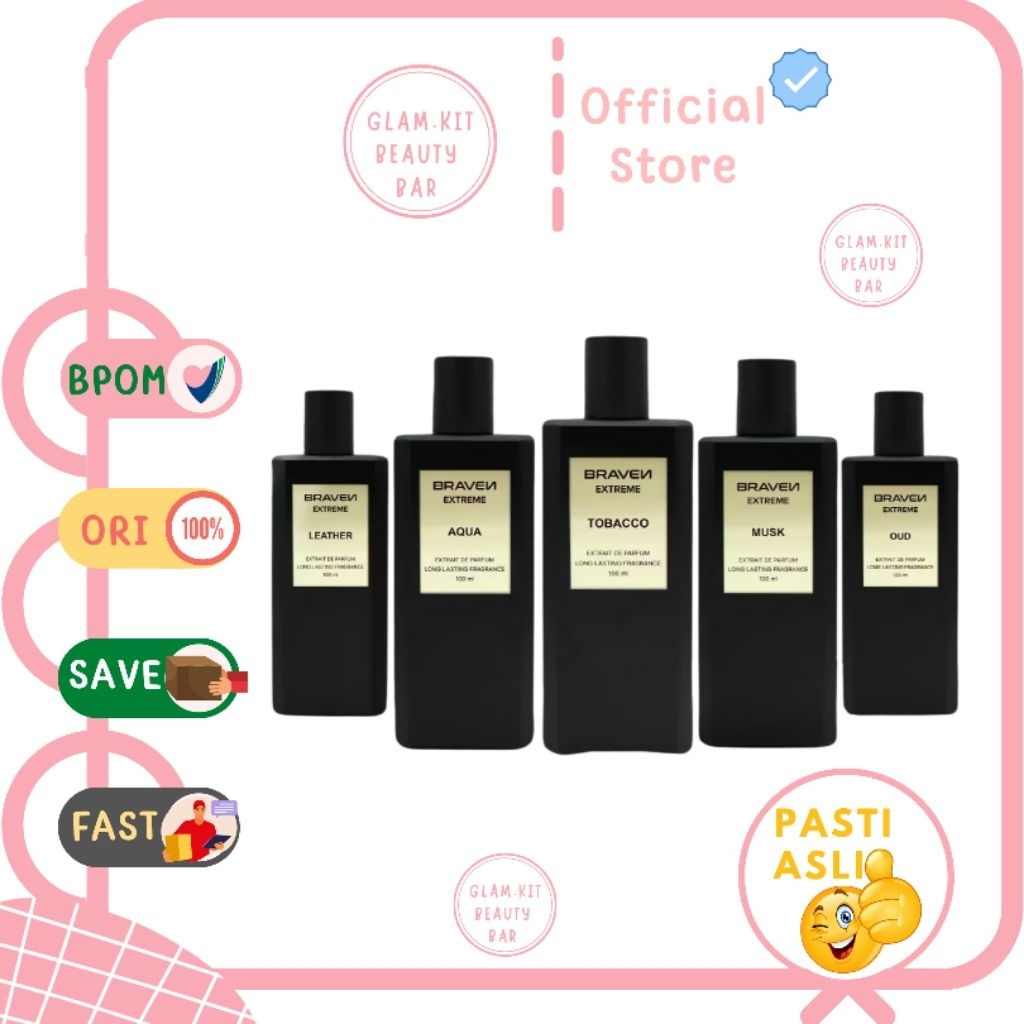 BRAVEN Extreme Extrait De Parfum 100ml | Parfum Pria Extrait De Parfum Tahan Lama